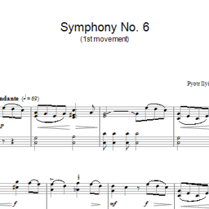 Pyotr Il'yich Tchaikovsky Symphony No. 6 (1st movement) Musik Noten - Piano Solo - 26055-0