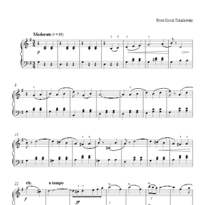 Pyotr Il'yich Tchaikovsky Waltz (from Serenade for Strings In C, Op. 48) Musik Noten - Piano Solo - 26057-0