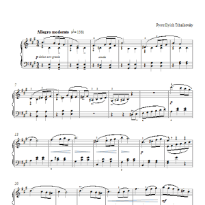 Pyotr Il'yich Tchaikovsky Waltz (from Symphony No. 5, Op. 64) Musik Noten - Piano Solo - 26060-0