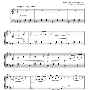 Pyotr Il'yich Tchaikovsky Waltz Of The Flowers (from The Nutcracker) (arr. Phillip Keveren) Musik Noten - Easy Piano - 170461-0