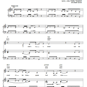 Quincy Jones Time To Care Musik Noten - Piano, Vocal & Guitar Chords - 62399-0