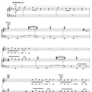 R Kelly Hook It Up Musik Noten - Piano, Vocal & Guitar Chords - 63329-0