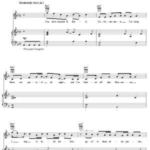 R Kelly Leave Your Name Musik Noten - Piano, Vocal & Guitar Chords - 63342-0