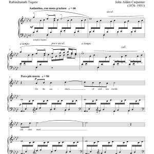 Rabindranath Tagore On The Seashore Of Endless Worlds Musik Noten - Piano & Vocal - 162457-0