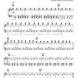 Radiohead Daydreaming Musik Noten - Piano, Vocal & Guitar Chords - 177671-0