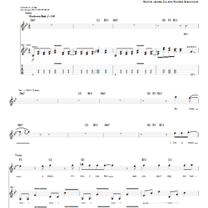 Rainbow Man On The Silver Mountain Musik Noten - Guitar Tab - 73098-0