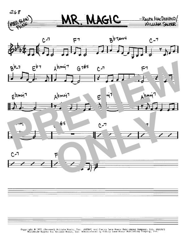 Ralph MacDonald Mr. Magic Musik Noten - Real Book – Melody & Chords – C Instruments - 60066-0