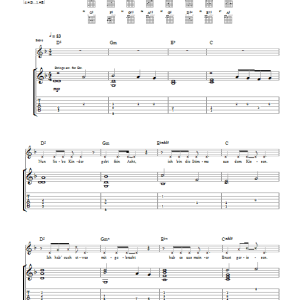 Rammstein Mein Herz Brennt Musik Noten - Guitar Tab - 47898-0