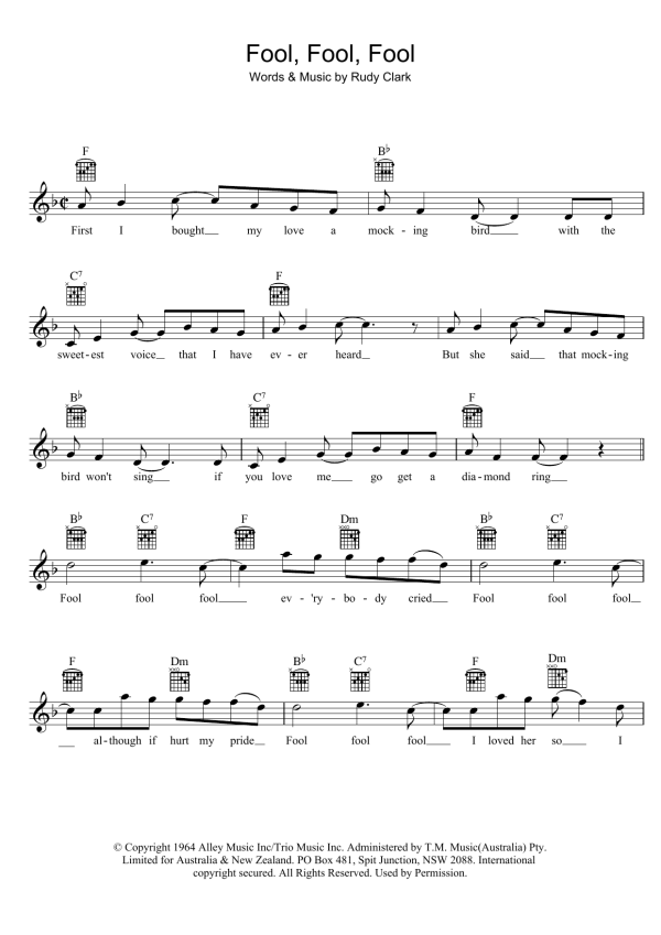 Ray Brown Fool, Fool, Fool Musik Noten - Lead Sheet / Fake Book - 39271-0