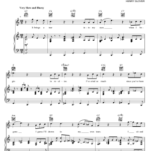 Ray Charles I'll Drown In My Tears Musik Noten - Piano, Vocal & Guitar Chords - 51528-0