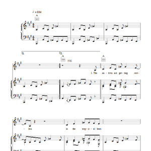Ray Davies The Tourist Musik Noten - Piano, Vocal & Guitar Chords - 109263-0
