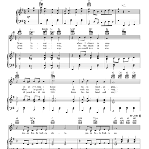 Ray Goetz Yaaka Hula Hickey Dula Musik Noten - Piano, Vocal & Guitar Chords - 177837-0