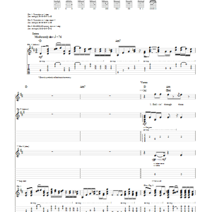 Ray LaMontagne and The Pariah Dogs For The Summer Musik Noten - Guitar Tab - 78145-0