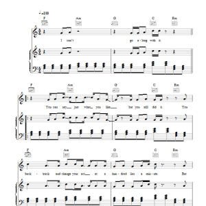 Rebecca Ferguson Backtrack Musik Noten - Piano, Vocal & Guitar Chords - 115020-0