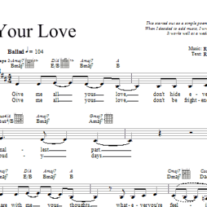 Rebecca Schwartz All Your Love Musik Noten - Lead Sheet / Fake Book - 66478-0