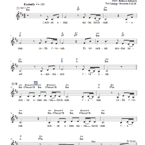 Rebecca Schwartz Ashrei Adam Musik Noten - Lead Sheet / Fake Book - 65930-0