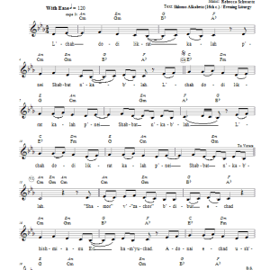 Rebecca Schwartz L'chah Dodi Musik Noten - Lead Sheet / Fake Book - 66148-0