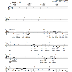 Rebecca Schwartz Only a Matter of Time (Oseh Shalom) Musik Noten - Lead Sheet / Fake Book - 66188-0