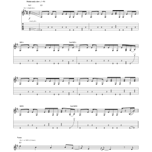Red Hot Chili Peppers Detroit Musik Noten - Guitar Tab - 173999-0
