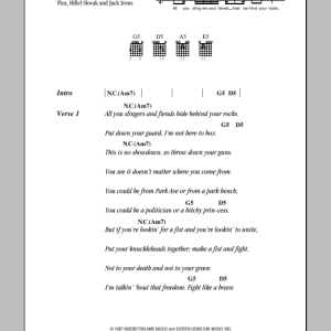 Red Hot Chili Peppers Fight Like A Brave Musik Noten - Guitar Chords/Lyrics - 78622-0