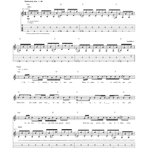Red Hot Chili Peppers Goodbye Angels Musik Noten - Guitar Tab - 173996-0