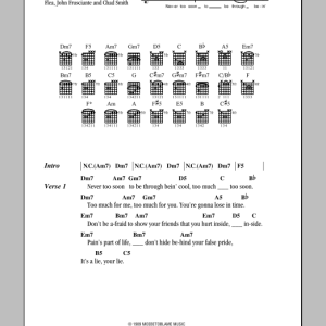 Red Hot Chili Peppers Knock Me Down Musik Noten - Guitar Chords/Lyrics - 78625-0