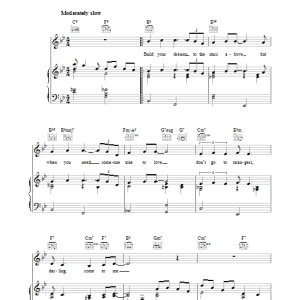 Redd Evans Don't Go To Strangers Musik Noten - Piano, Vocal & Guitar Chords - 37517-0