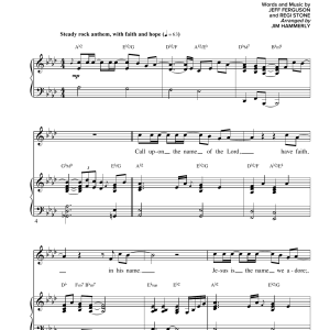 Regi Stone Call Upon The Name Of The Lord Musik Noten - Piano & Vocal - 160815-0