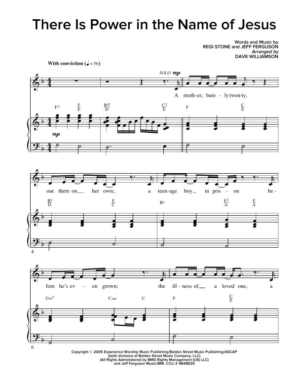 Regi Stone There Is Power In The Name Of Jesus Musik Noten - SATB Choir - 161196-0