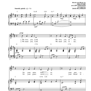 Regi Stone We Love You Lord Musik Noten - Piano & Vocal - 160819-0