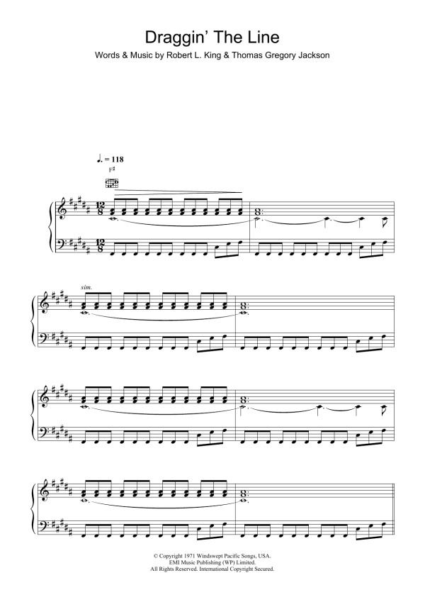 R.E.M. Draggin' The Line Musik Noten - Piano, Vocal & Guitar Chords - 109581-0