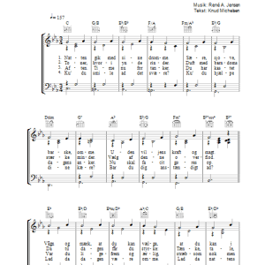 Rene A. Jensen Natten Gik Med Sine Drømme Musik Noten - Piano, Vocal & Guitar Chords - 34217-0