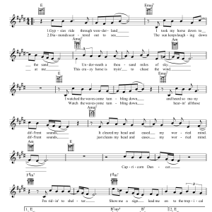 Richard Clapton Capricorn Dancer Musik Noten - Lead Sheet / Fake Book - 39257-0