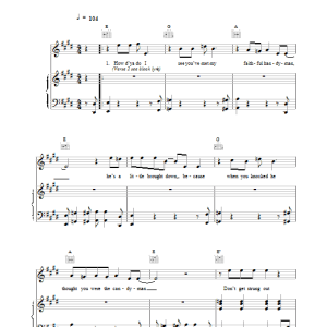 Richard O Brien Sweet Transvestite Musik Noten - Piano, Vocal & Guitar Chords - 15857-0