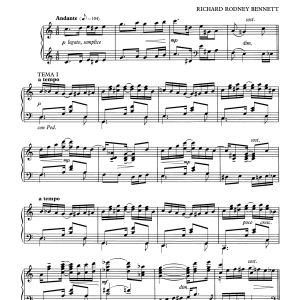 Richard Rodney Bennett Noctuary Musik Noten - Piano Solo - 122157-0