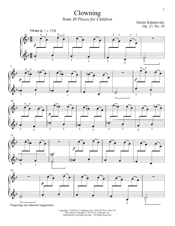 Richard Walters Clowning Musik Noten - Piano Solo - 158545-0