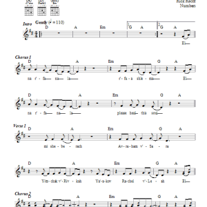 Rick Recht El Na R'fa Na La (Mi Sheberach) Musik Noten - Lead Sheet / Fake Book - 65974-0