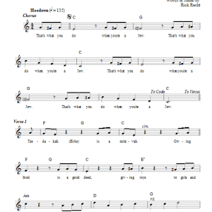 Rick Recht That's What You Do When You're a Jew Musik Noten - Lead Sheet / Fake Book - 66252-0