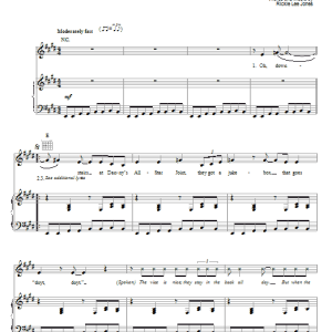 Rickie Lee Jones Danny's All-Star Joint Musik Noten - Piano, Vocal & Guitar Chords - 54100-0