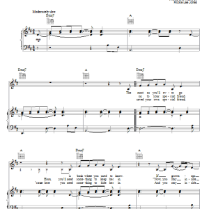 Rickie Lee Jones On Saturday Afternoons In 1963 Musik Noten - Piano, Vocal & Guitar Chords - 54098-0