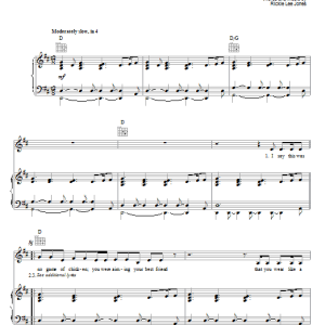 Rickie Lee Jones We Belong Together Musik Noten - Piano, Vocal & Guitar Chords - 54096-0
