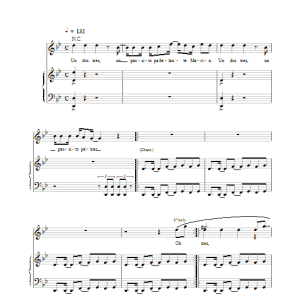 Ricky Martin (Un, Dos, Tres) Maria Musik Noten - Piano, Vocal & Guitar Chords - 17964-0