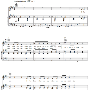 Ricky Nelson Believe What You Say Musik Noten - Guitar Chords/Lyrics - 84473-0