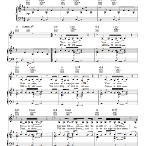 Rihanna California King Bed Musik Noten - Piano, Vocal & Guitar Chords - 91619-0