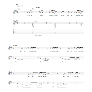 Rihanna Rockstar 101 Musik Noten - Guitar Tab - 154088-0