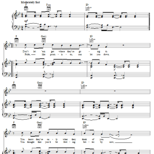 Rob Thomas Problem Girl Musik Noten - Piano, Vocal & Guitar Chords - 52876-0