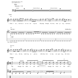 Rob Zombie Dragula Musik Noten - Bass Guitar Tab - 158277-0