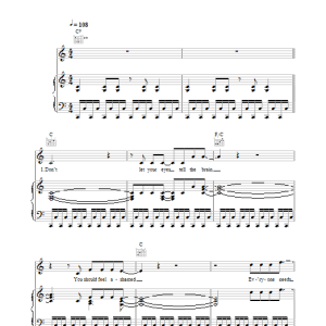 Robbie Williams Sin Sin Sin Musik Noten - Piano, Vocal & Guitar Chords - 33356-0