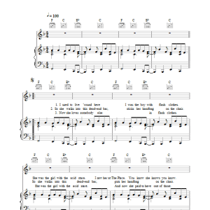 Robbie Williams Spread Your Wings Musik Noten - Piano, Vocal & Guitar Chords - 33352-0