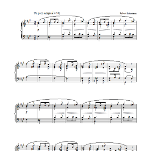 Robert Schumann from the 2nd Movement, String Quartet No.3 in A Major Musik Noten - Piano Solo - 26494-0